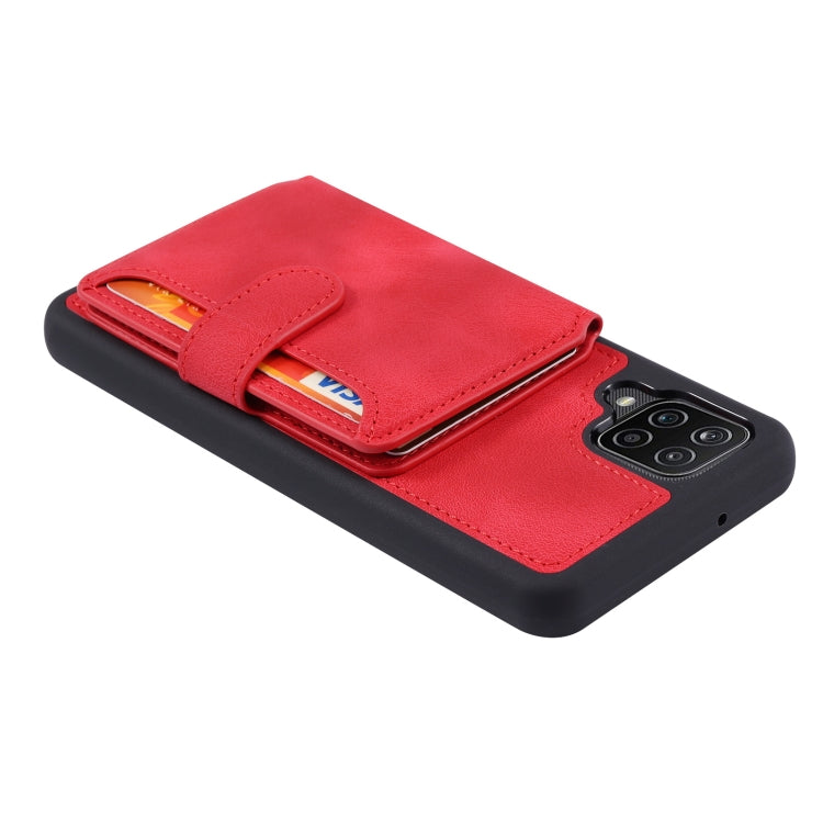 For Samsung Galaxy A12 5G Skin Feel Dream Anti-theft Brush Shockproof Portable Skin Card Bag Phone Case