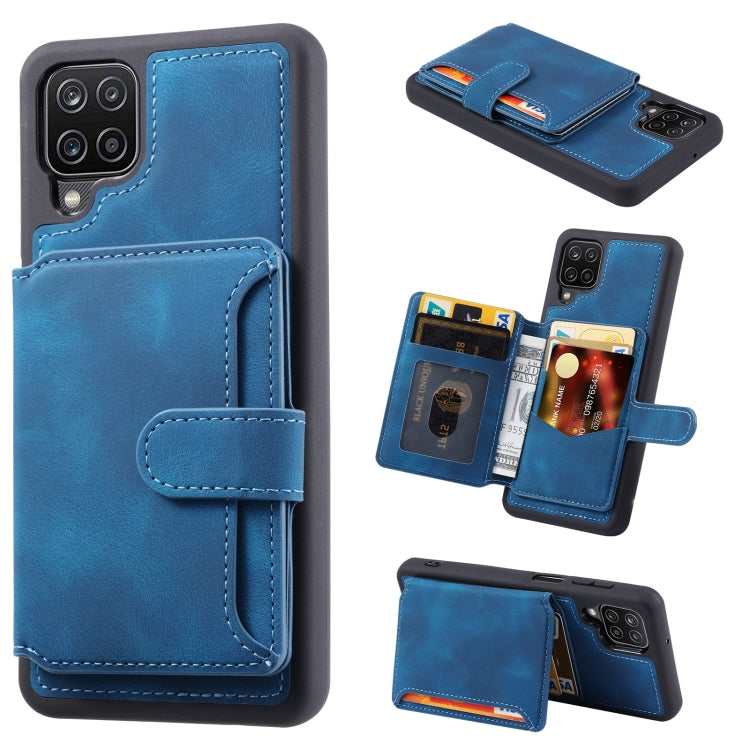 For Samsung Galaxy A12 5G Skin Feel Dream Anti-theft Brush Shockproof Portable Skin Card Bag Phone Case