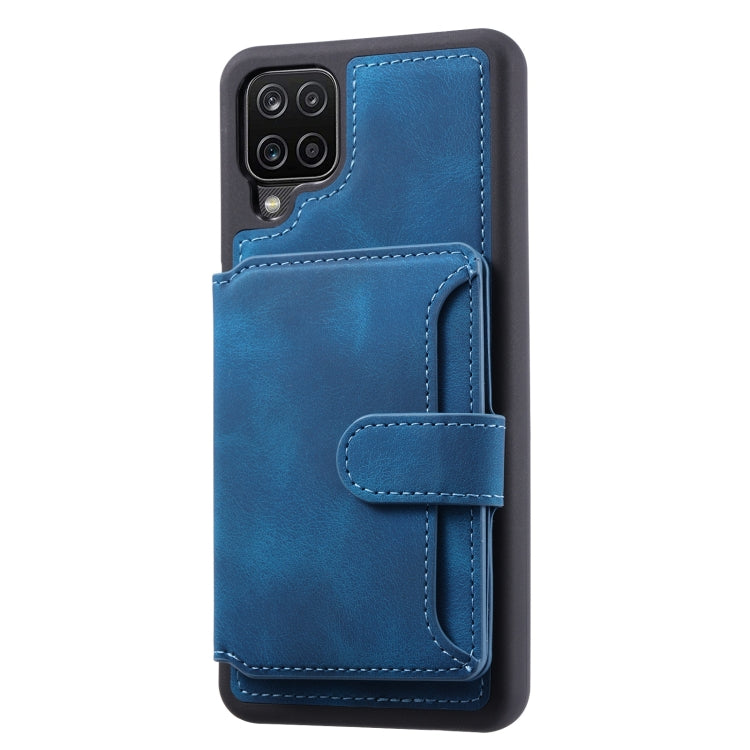 For Samsung Galaxy A12 5G Skin Feel Dream Anti-theft Brush Shockproof Portable Skin Card Bag Phone Case