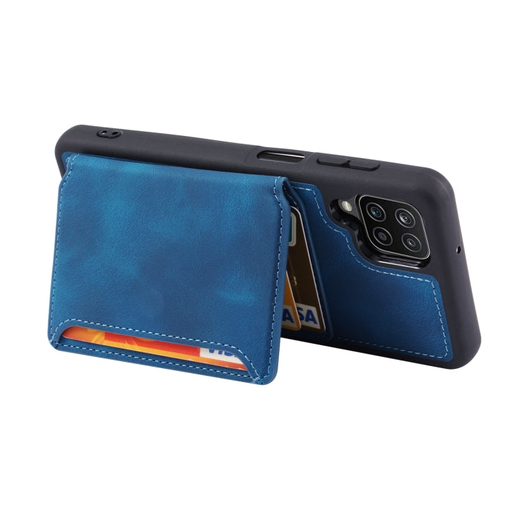 For Samsung Galaxy A12 5G Skin Feel Dream Anti-theft Brush Shockproof Portable Skin Card Bag Phone Case