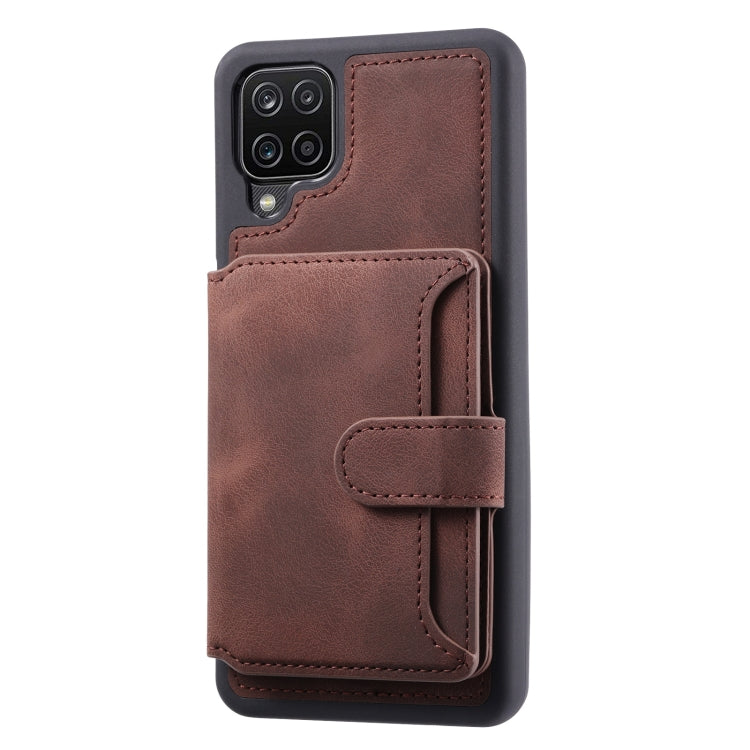 For Samsung Galaxy A12 5G Skin Feel Dream Anti-theft Brush Shockproof Portable Skin Card Bag Phone Case