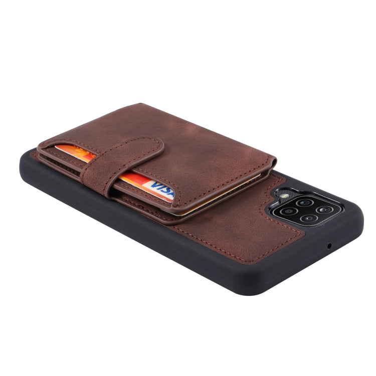 For Samsung Galaxy A12 5G Skin Feel Dream Anti-theft Brush Shockproof Portable Skin Card Bag Phone Case