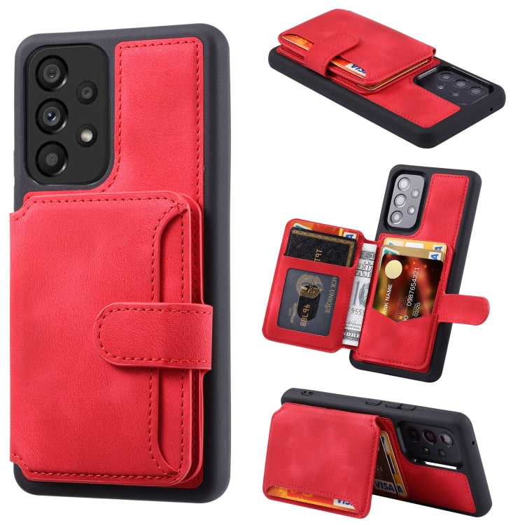 For Samsung Galaxy A53 5G Skin Feel Dream Anti-theft Brush Shockproof Portable Skin Card Bag Phone Case