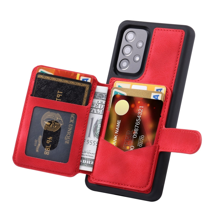 For Samsung Galaxy A53 5G Skin Feel Dream Anti-theft Brush Shockproof Portable Skin Card Bag Phone Case