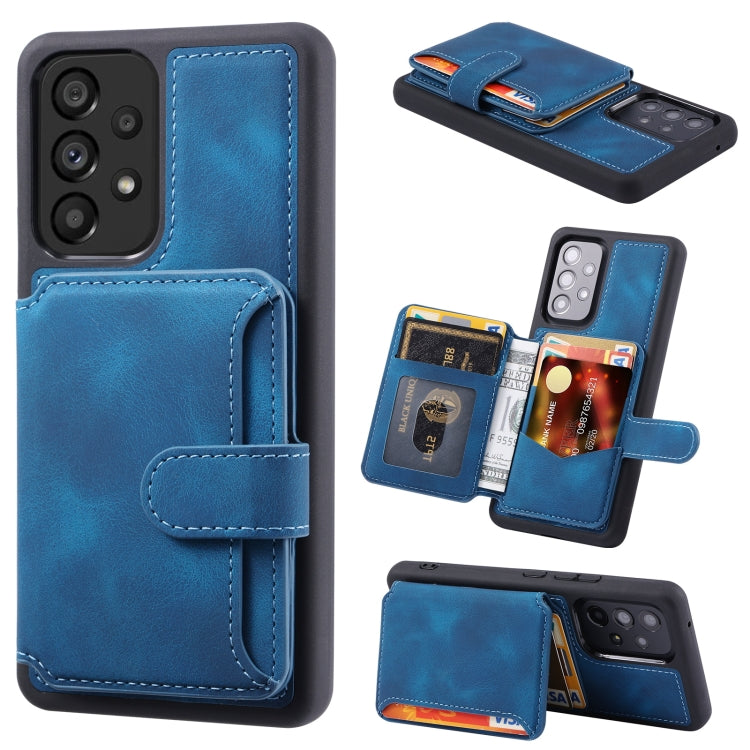 For Samsung Galaxy A53 5G Skin Feel Dream Anti-theft Brush Shockproof Portable Skin Card Bag Phone Case