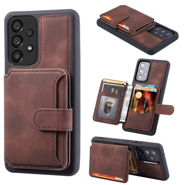 For Samsung Galaxy A53 5G Skin Feel Dream Anti-theft Brush Shockproof Portable Skin Card Bag Phone Case