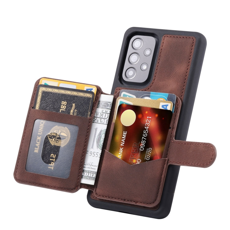 For Samsung Galaxy A53 5G Skin Feel Dream Anti-theft Brush Shockproof Portable Skin Card Bag Phone Case