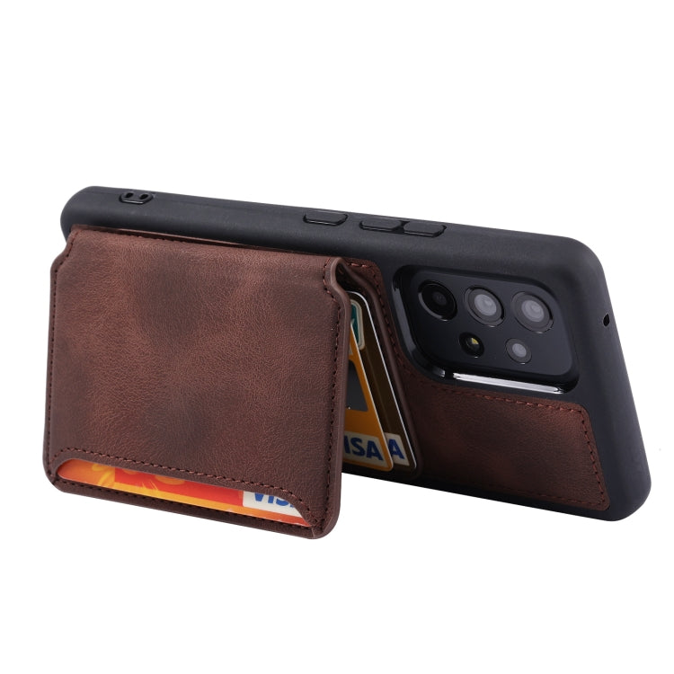 For Samsung Galaxy A53 5G Skin Feel Dream Anti-theft Brush Shockproof Portable Skin Card Bag Phone Case