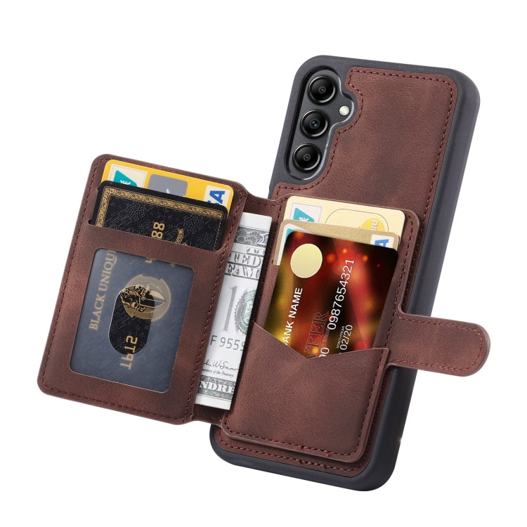 For Samsung Galaxy A54 5G Skin Feel Dream Anti-theft Brush Shockproof Portable Skin Card Bag Phone Case