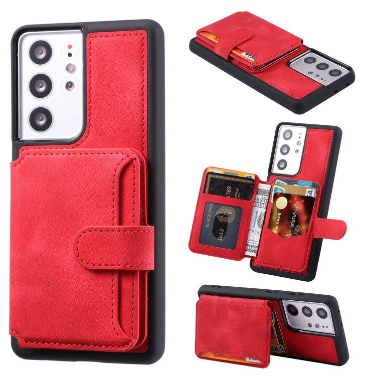 For Samsung Galaxy S20 Ultra Skin Feel Dream Anti-theft Brush Shockproof Portable Skin Card Bag Phone Case