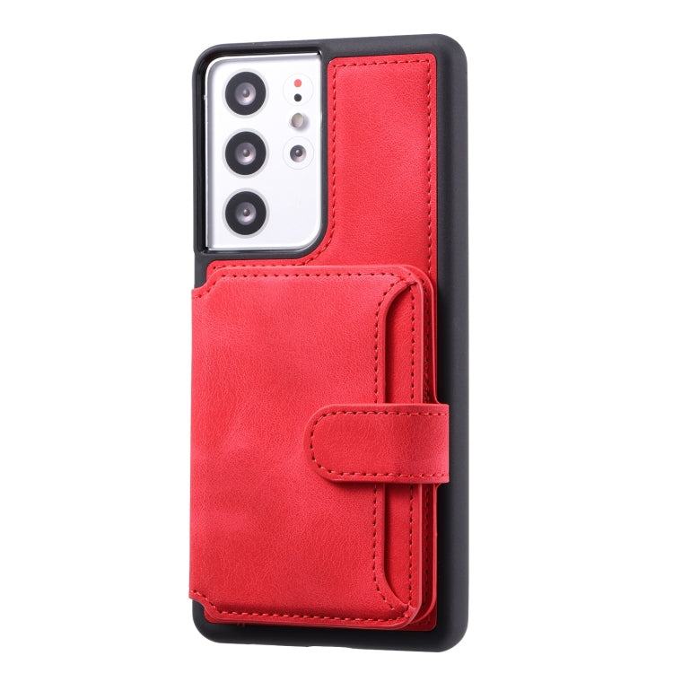 For Samsung Galaxy S20 Ultra Skin Feel Dream Anti-theft Brush Shockproof Portable Skin Card Bag Phone Case