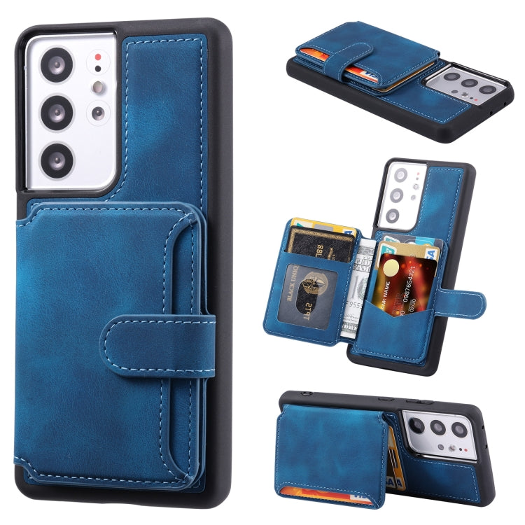 For Samsung Galaxy S20 Ultra Skin Feel Dream Anti-theft Brush Shockproof Portable Skin Card Bag Phone Case