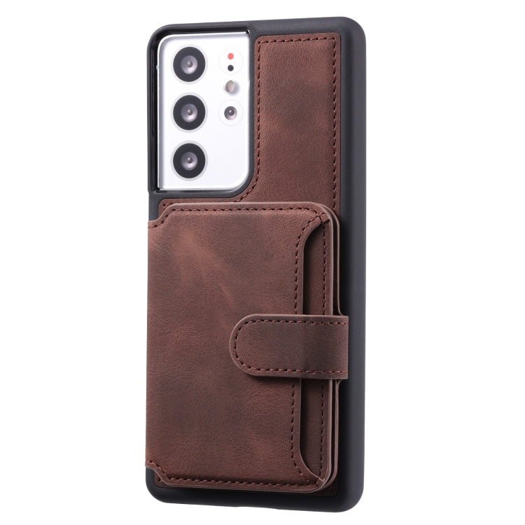 For Samsung Galaxy S20 Ultra Skin Feel Dream Anti-theft Brush Shockproof Portable Skin Card Bag Phone Case