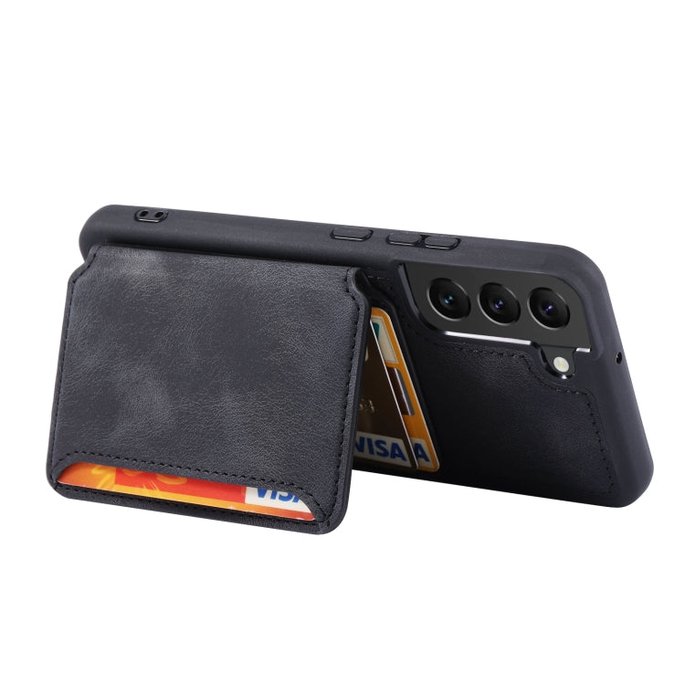 For Samsung Galaxy S21 FE 5G Skin Feel Dream Anti-theft Brush Shockproof Portable Skin Card Bag Phone Case