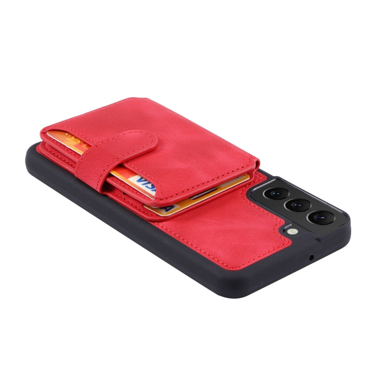 For Samsung Galaxy S21 FE 5G Skin Feel Dream Anti-theft Brush Shockproof Portable Skin Card Bag Phone Case