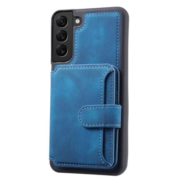 For Samsung Galaxy S21 FE 5G Skin Feel Dream Anti-theft Brush Shockproof Portable Skin Card Bag Phone Case