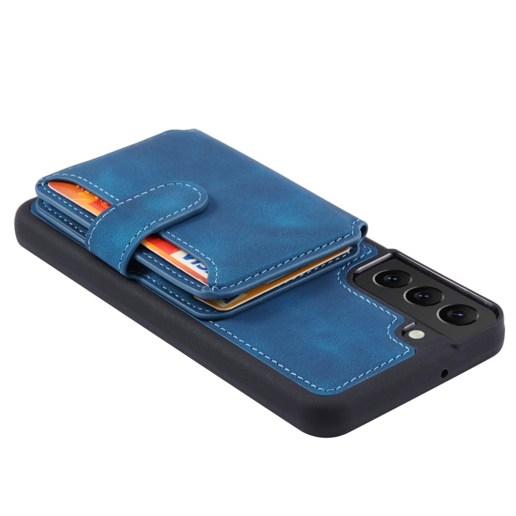 For Samsung Galaxy S21+ 5G Skin Feel Dream Anti-theft Brush Shockproof Portable Skin Card Bag Phone Case