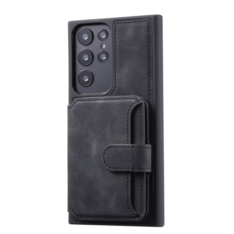 For Samsung Galaxy S22 Ultra 5G Skin Feel Dream Anti-theft Brush Shockproof Portable Skin Card Bag Phone Case