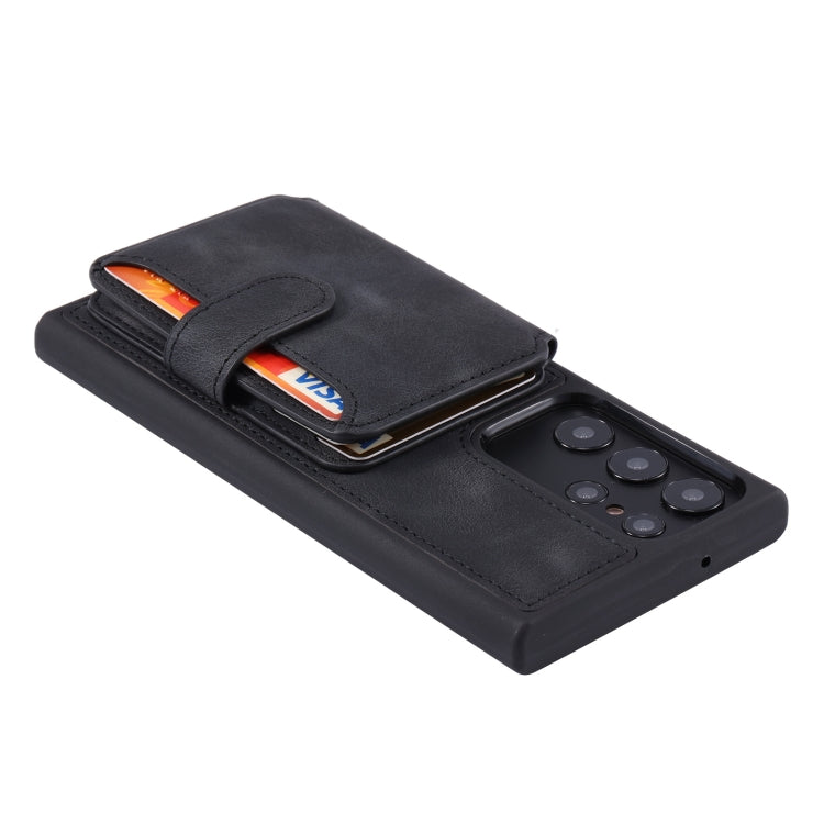 For Samsung Galaxy S22 Ultra 5G Skin Feel Dream Anti-theft Brush Shockproof Portable Skin Card Bag Phone Case