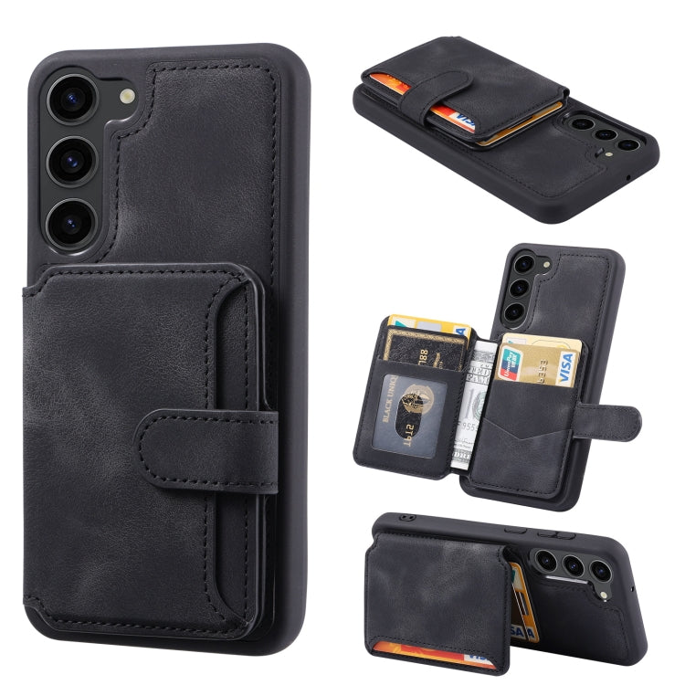 For Samsung Galaxy S23 5G Skin Feel Dream Anti-theft Brush Shockproof Portable Skin Card Bag Phone Case