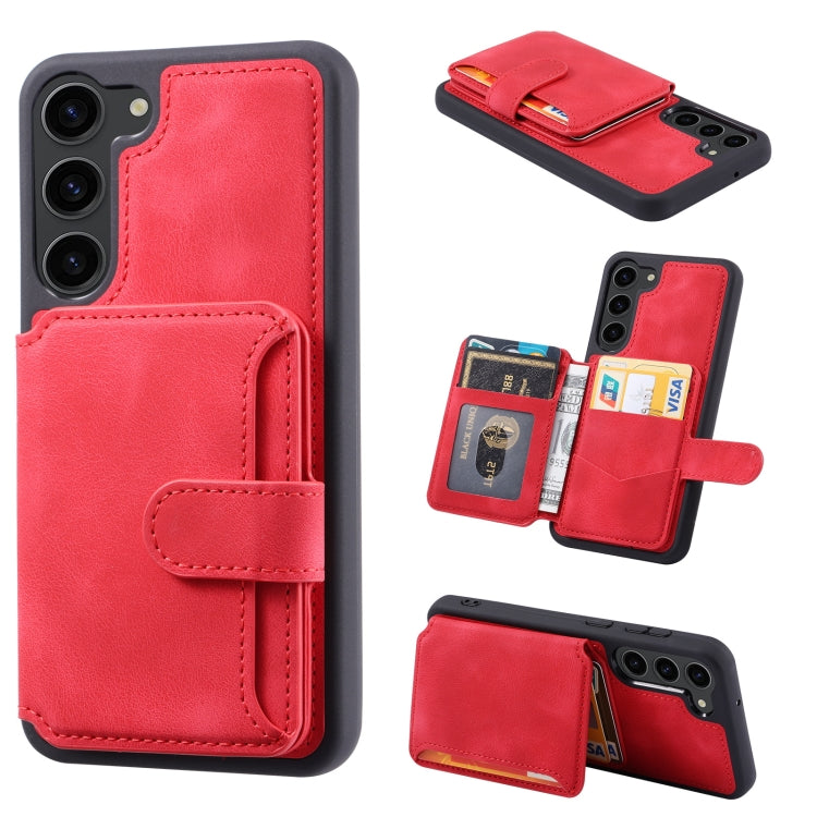 For Samsung Galaxy S23 5G Skin Feel Dream Anti-theft Brush Shockproof Portable Skin Card Bag Phone Case
