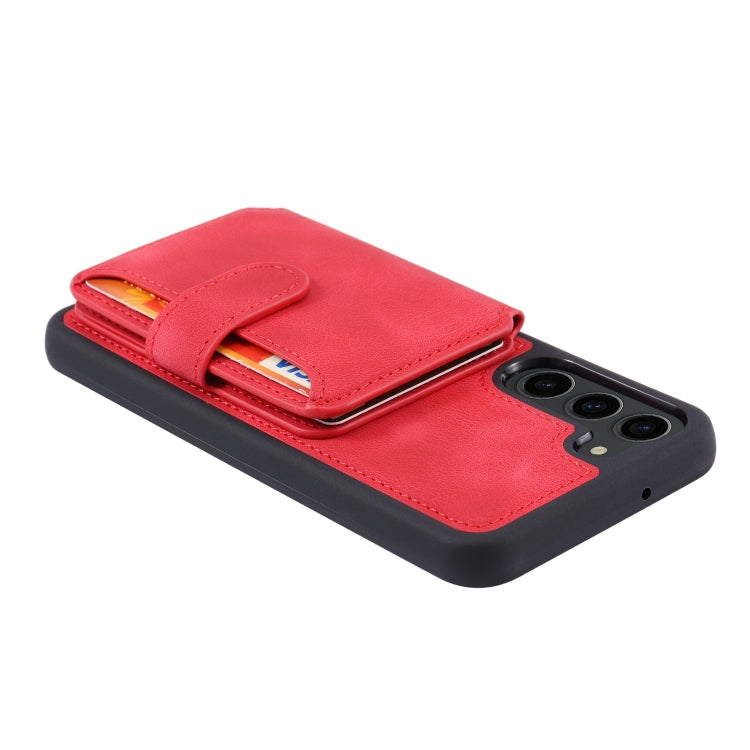 For Samsung Galaxy S23 5G Skin Feel Dream Anti-theft Brush Shockproof Portable Skin Card Bag Phone Case