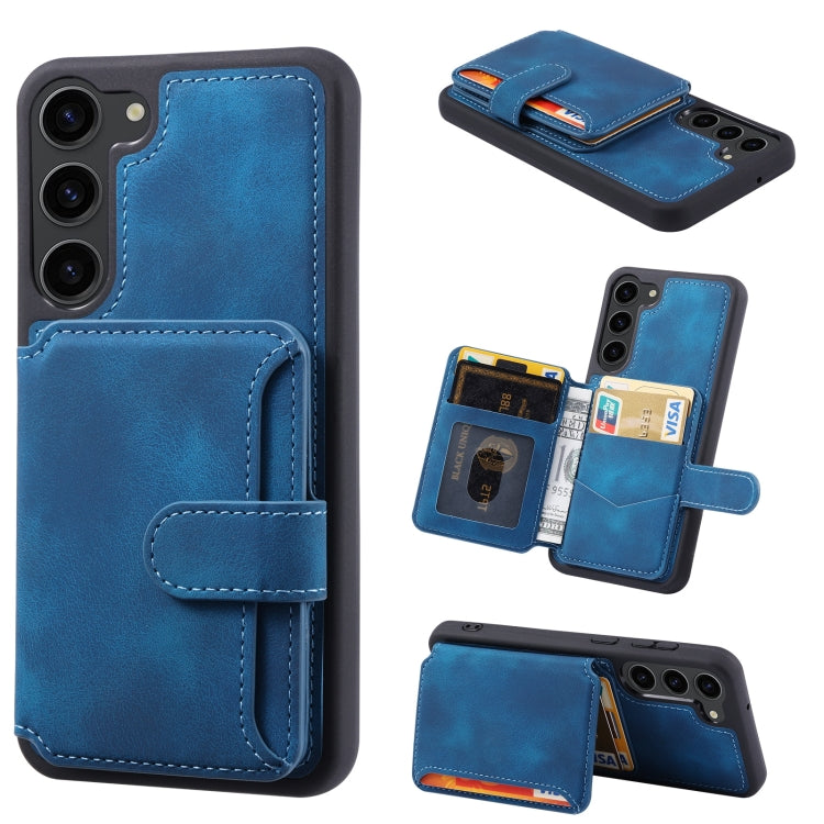 For Samsung Galaxy S23 5G Skin Feel Dream Anti-theft Brush Shockproof Portable Skin Card Bag Phone Case