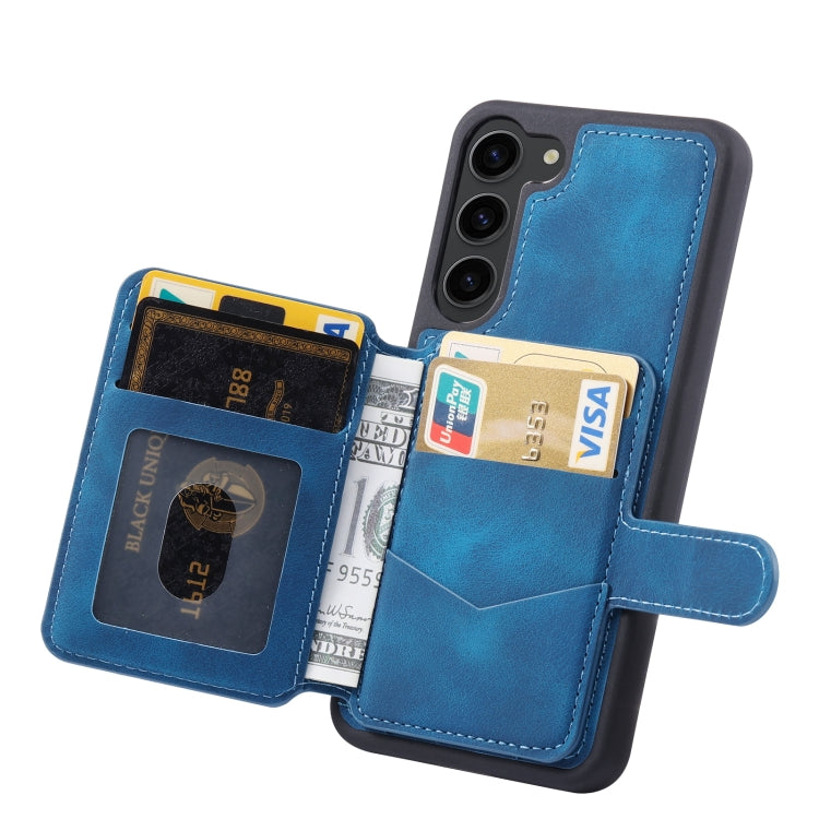 For Samsung Galaxy S23 5G Skin Feel Dream Anti-theft Brush Shockproof Portable Skin Card Bag Phone Case