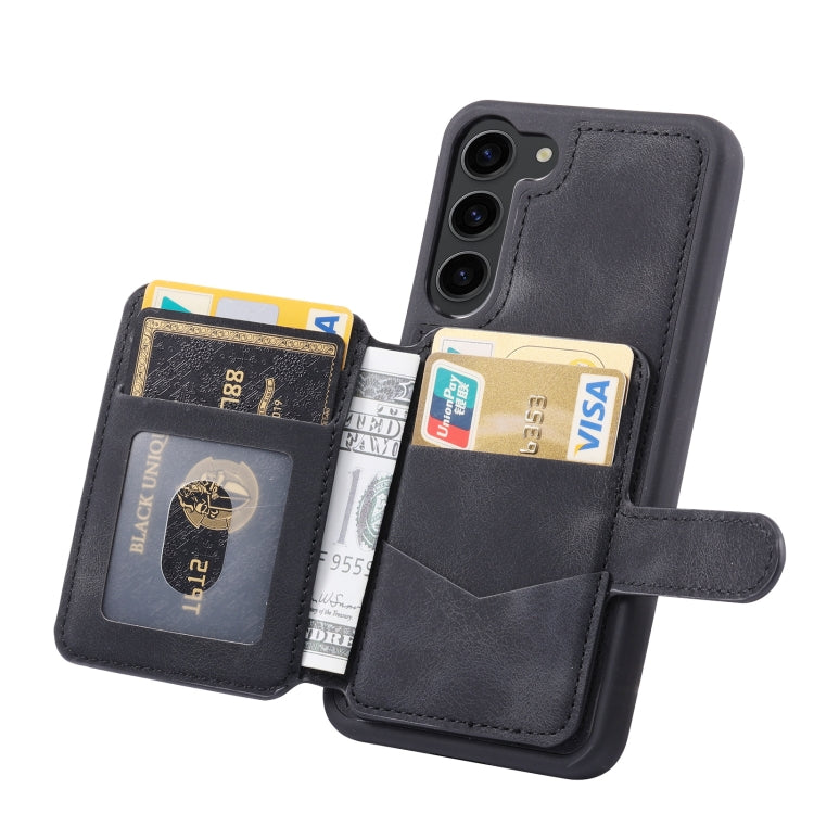 For Samsung Galaxy S23+ 5G Skin Feel Dream Anti-theft Brush Shockproof Portable Skin Card Bag Phone Case