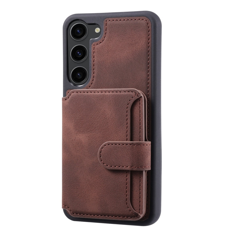 For Samsung Galaxy S23+ 5G Skin Feel Dream Anti-theft Brush Shockproof Portable Skin Card Bag Phone Case