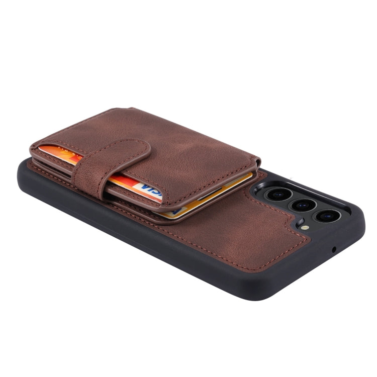 For Samsung Galaxy S23+ 5G Skin Feel Dream Anti-theft Brush Shockproof Portable Skin Card Bag Phone Case