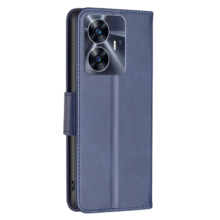 For Realme C55 Lambskin Texture Leather Phone Case