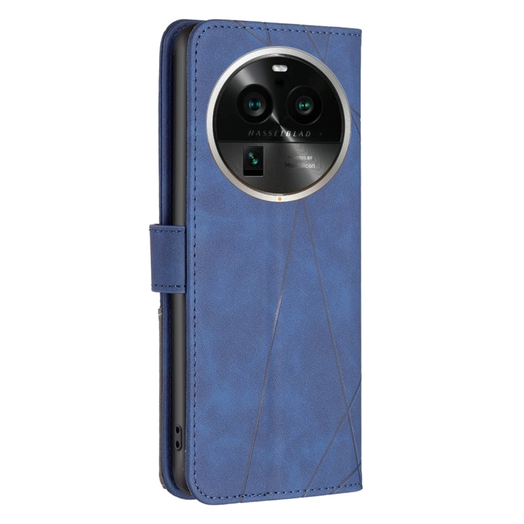 For OPPO Find X6 Pro 5G Magnetic Buckle Rhombus Texture Leather Phone Case