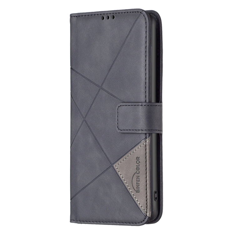 For Xiaomi Redmi Note 12 4G Global Magnetic Buckle Rhombus Texture Leather Phone Case