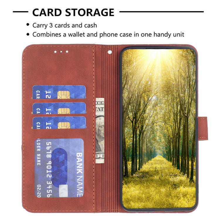 For Xiaomi Redmi Note 12 4G Global Magnetic Buckle Rhombus Texture Leather Phone Case