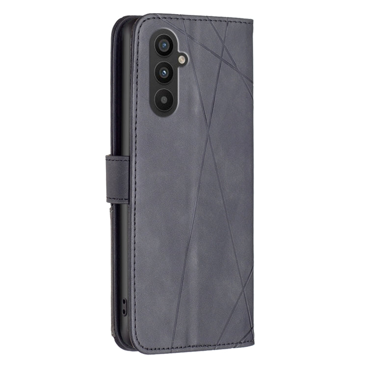 For Samsung Galaxy A24 4G Magnetic Buckle Rhombus Texture Leather Phone Case