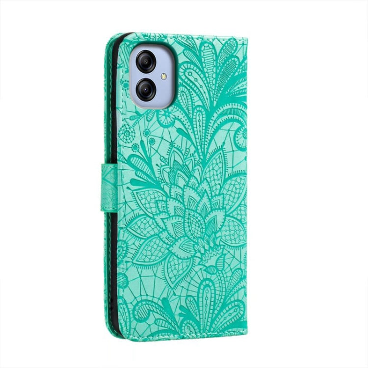 For Samsung Galaxy A04e Lace Flower Embossing Flip Leather Phone Case