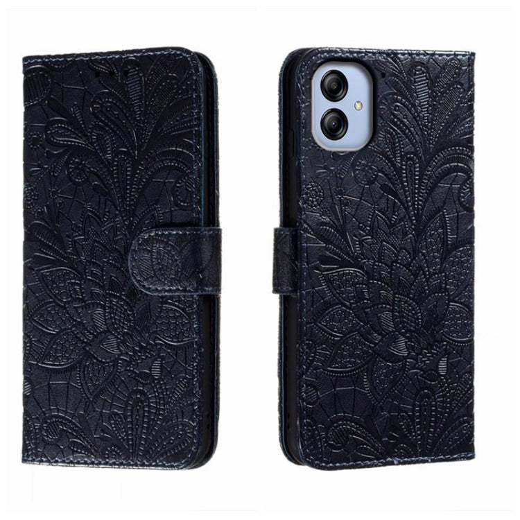 For Samsung Galaxy A04e Lace Flower Embossing Flip Leather Phone Case
