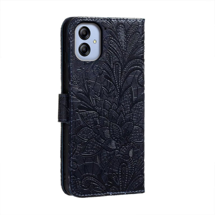For Samsung Galaxy A04e Lace Flower Embossing Flip Leather Phone Case