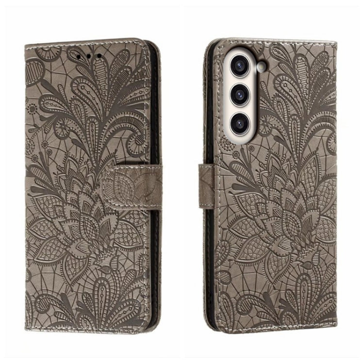 For Samsung Galaxy S23+ 5G Lace Flower Embossing Flip Leather Phone Case