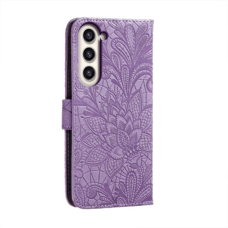 For Samsung Galaxy S23+ 5G Lace Flower Embossing Flip Leather Phone Case
