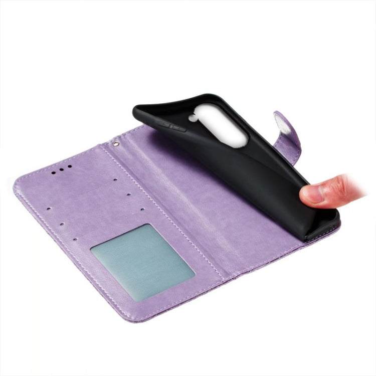 For Samsung Galaxy S23+ 5G Lace Flower Embossing Flip Leather Phone Case