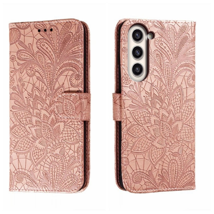 For Samsung Galaxy S23+ 5G Lace Flower Embossing Flip Leather Phone Case