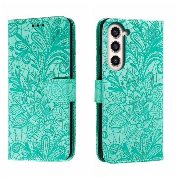 For Samsung Galaxy S23+ 5G Lace Flower Embossing Flip Leather Phone Case