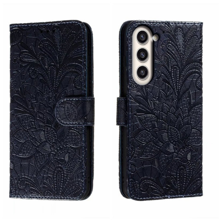 For Samsung Galaxy S23+ 5G Lace Flower Embossing Flip Leather Phone Case