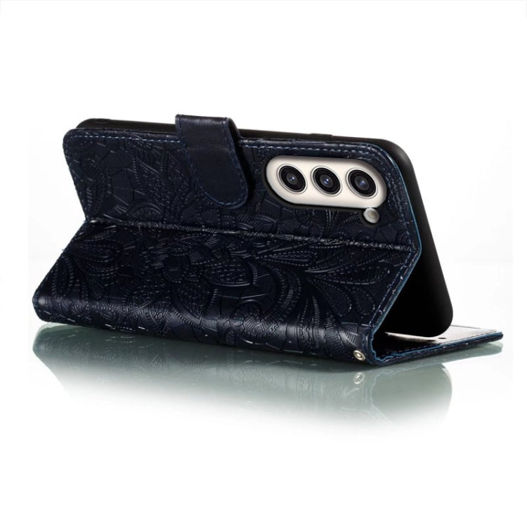 For Samsung Galaxy S23+ 5G Lace Flower Embossing Flip Leather Phone Case