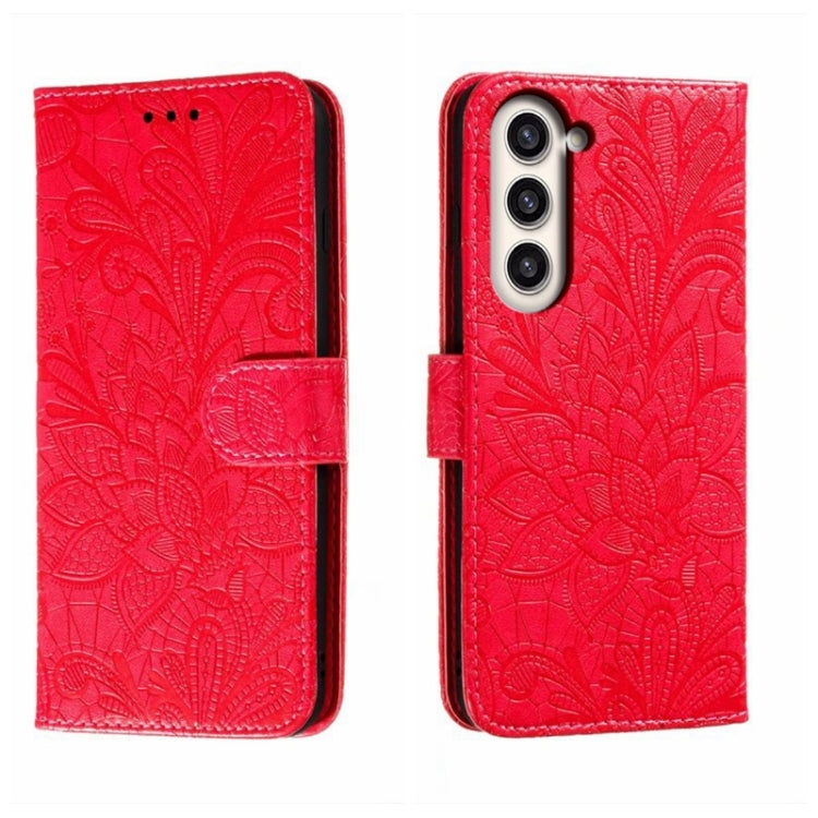 For Samsung Galaxy S23+ 5G Lace Flower Embossing Flip Leather Phone Case