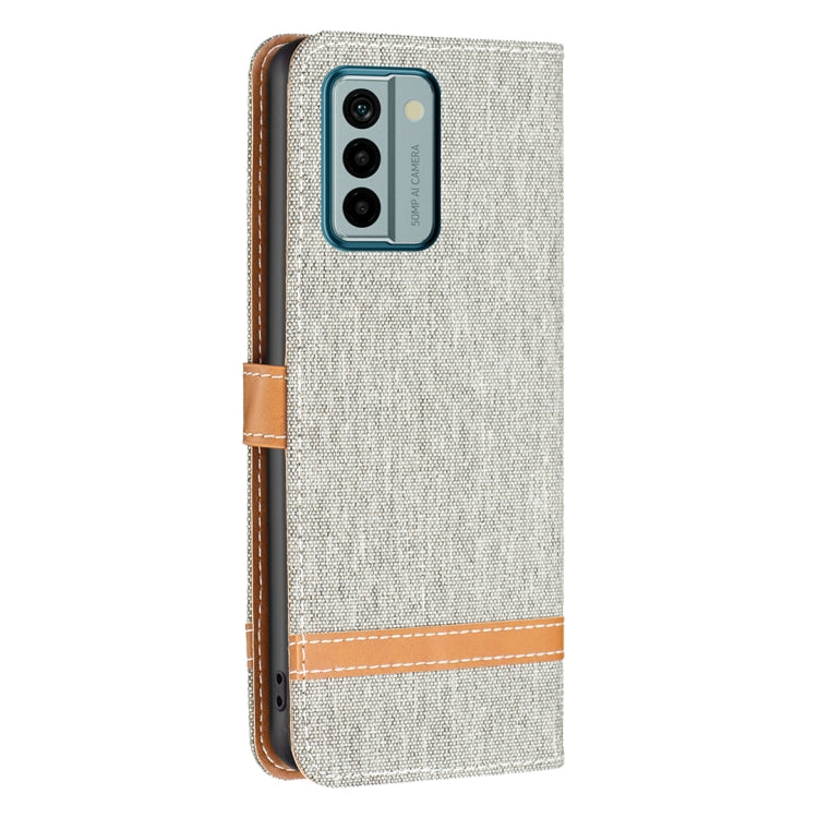 For Nokia G22 Color Block Denim Texture Leather Phone Case