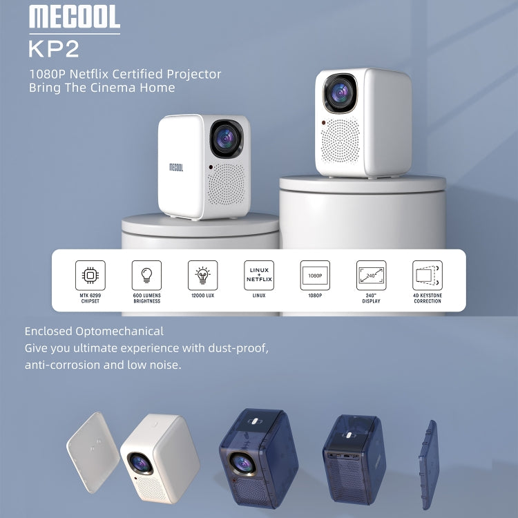 MECOOL KP2 1920x1080P 600ANSI Lumens Portable Mini LED Smart Projector