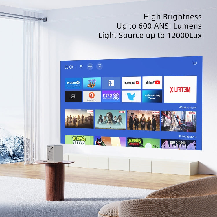 MECOOL KP2 1920x1080P 600ANSI Lumens Portable Mini LED Smart Projector